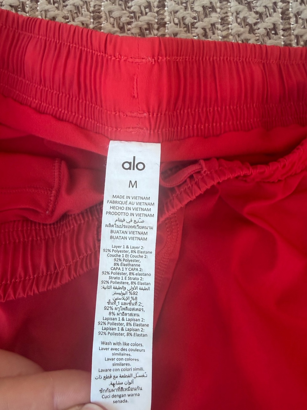 ALO Yoga Women's Red Shorts - Picture 5 of 10